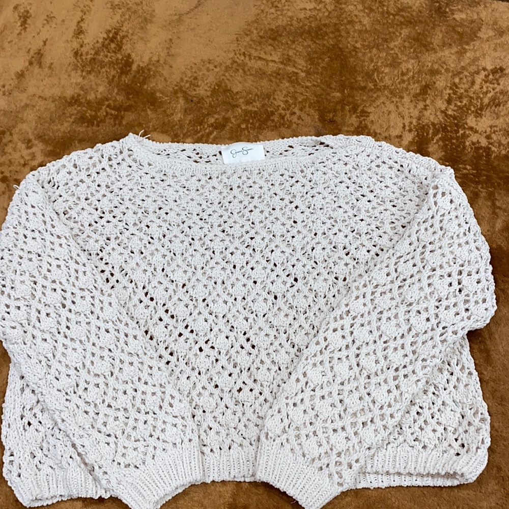 Cropped knit sweater